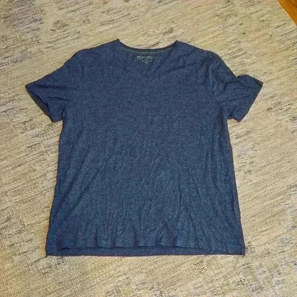 Blue V-neck Tee - Picture 2 of 5
